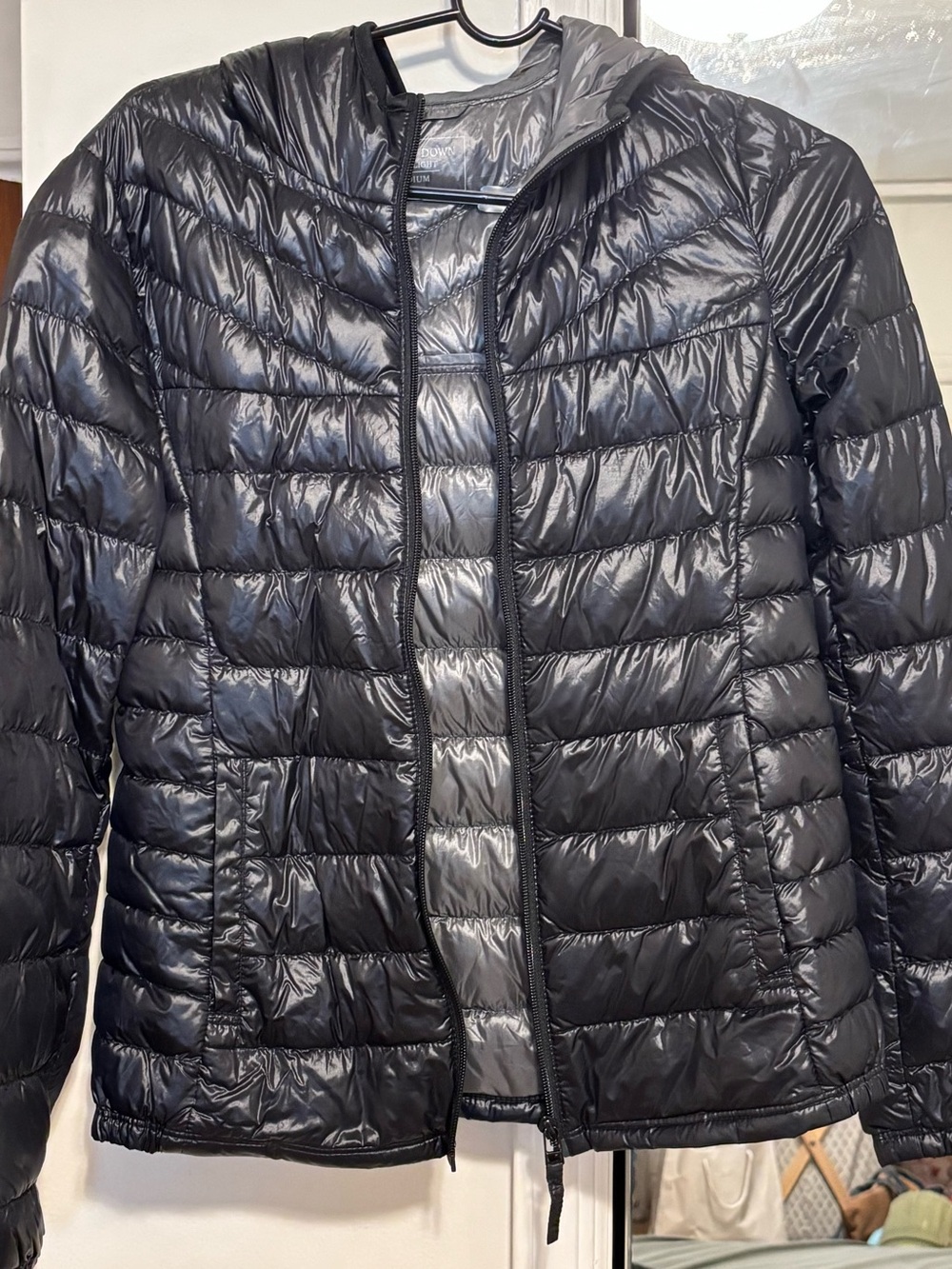 Uniqlo Black Packable Down Puffer Jacket with Hood